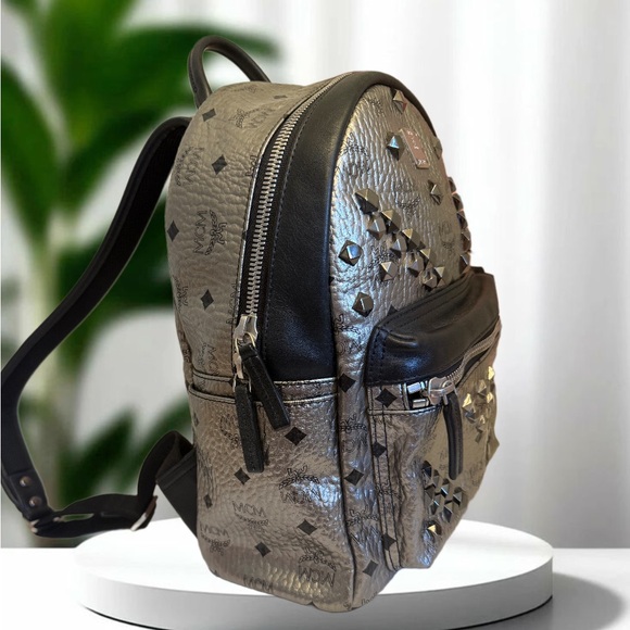 MCM Metallic Studded leather Backpack - Picture 3 of 16